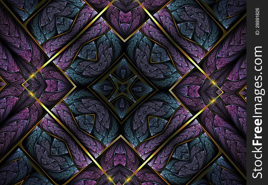 Abstract fractal artwork, digital design suitable for usage as illustration or background