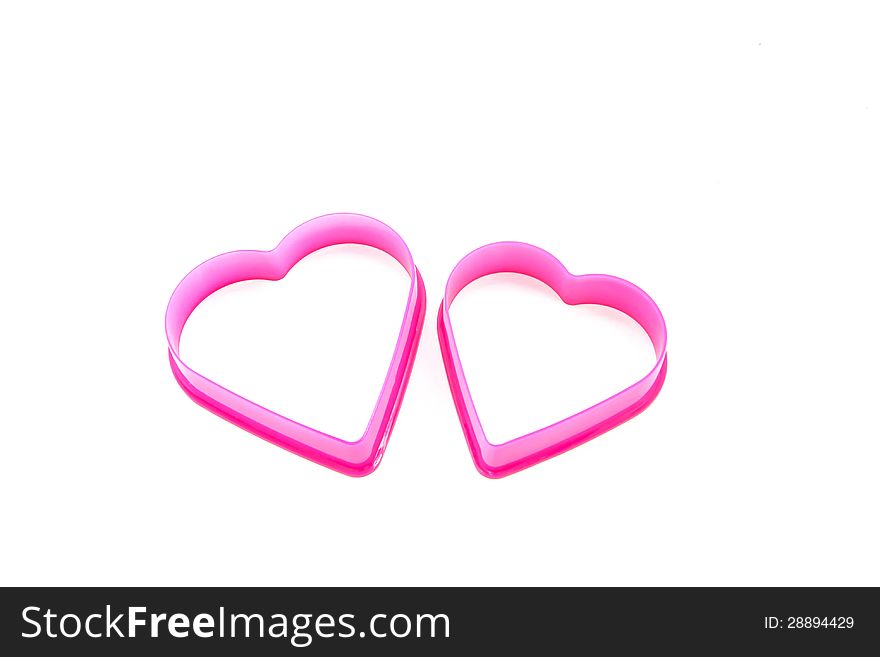 Two pink hearts