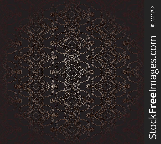 Vintage Black & Copper Pattern