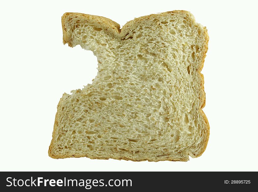 Bread   on white background