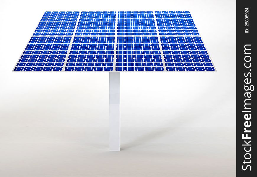 Solar panel in white background