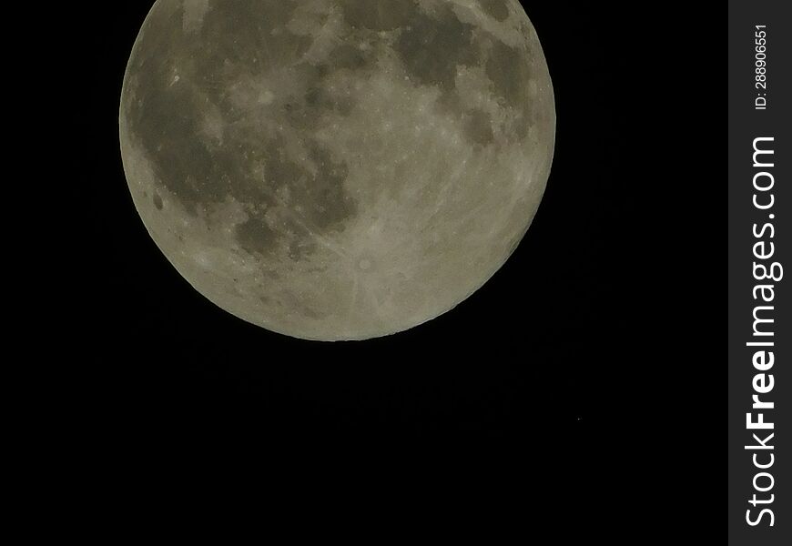 Moon Photo Captured In Fullmoon Night