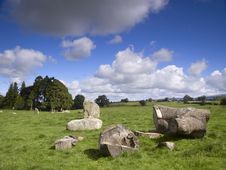 Felled Tree In Stone Circle Stock Image Felled Tree In Stone Circle Stock Image