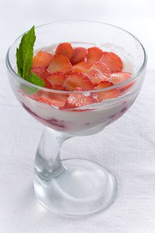 Ice-cream With Strawberry Stock Image Ice-cream With Strawberry Stock Image