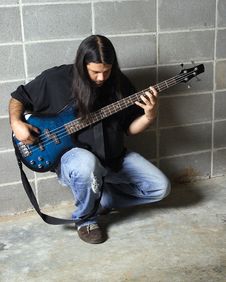 The Bass Player Stock Images