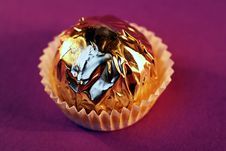 Praline On Purple Stock Image Praline On Purple Stock Image