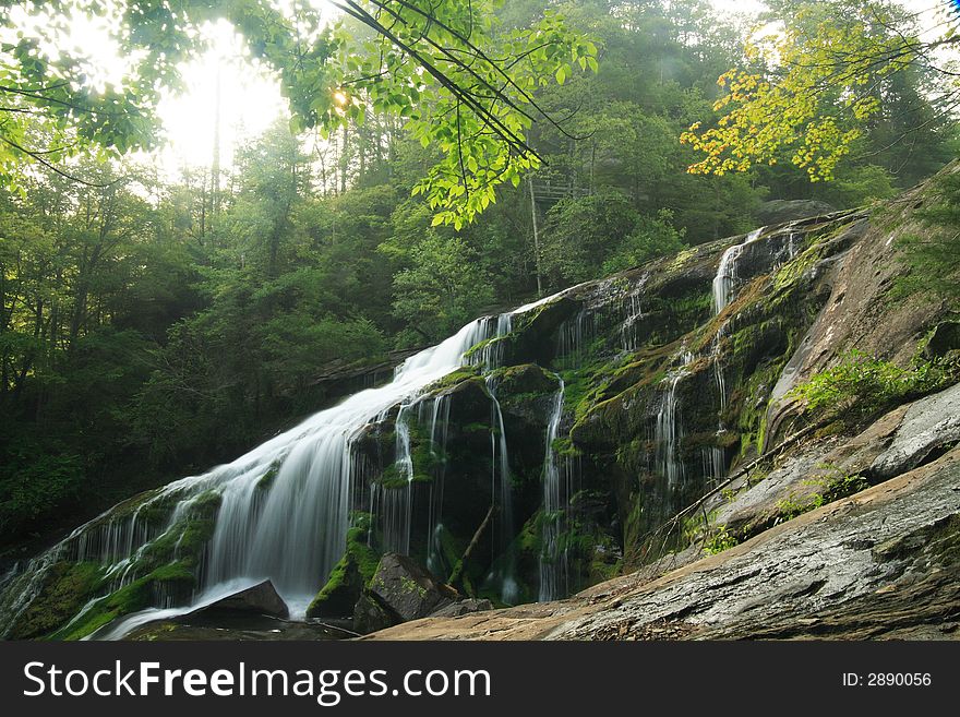 Beautiful waterfall in eastern Tennessee, in the Smoky Mountains. Beautiful waterfall in eastern Tennessee, in the Smoky Mountains