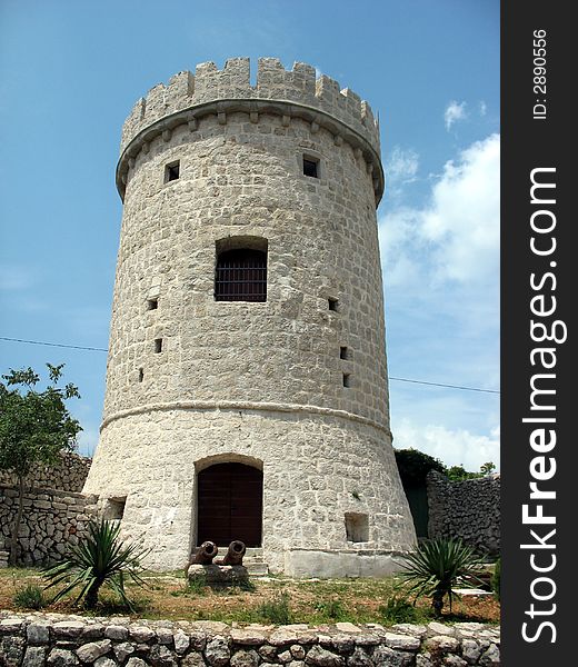 Old fort tower with guns. Old fort tower with guns