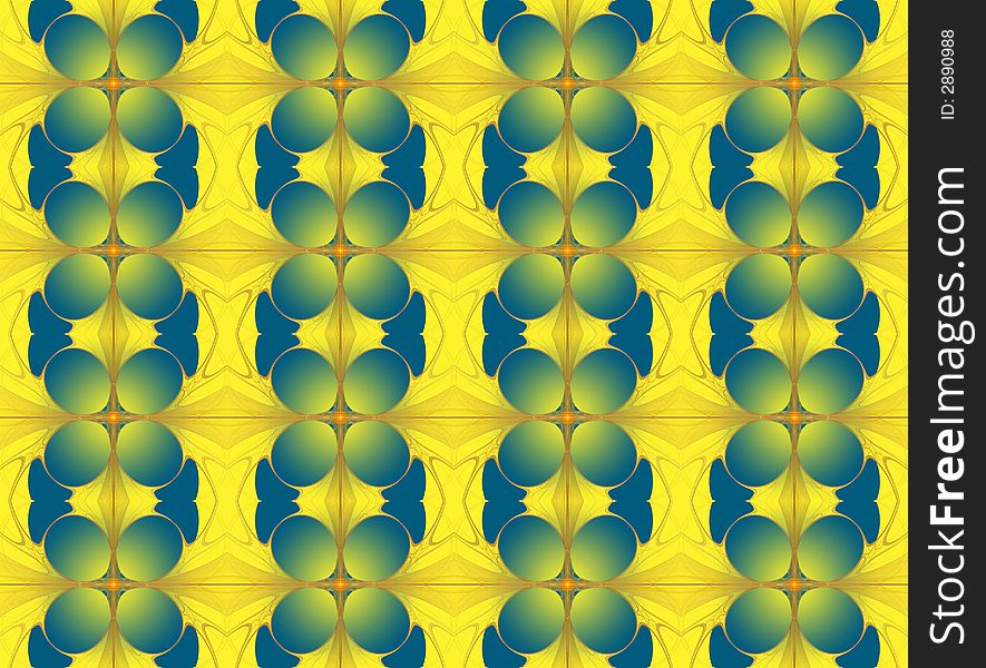 Blue on Yellow design for Seamless Pattern or Background. Blue on Yellow design for Seamless Pattern or Background