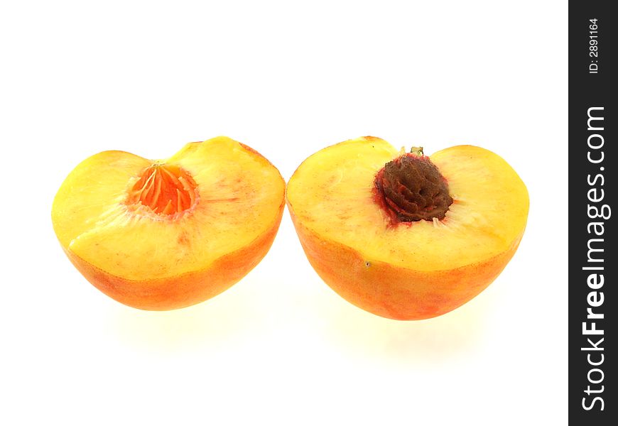 Halfs of peach