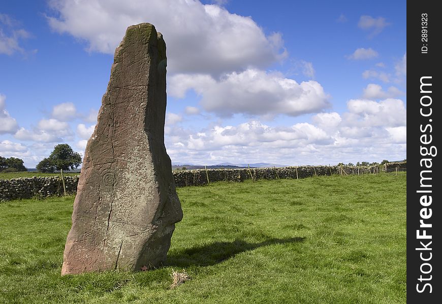 Long Meg is the matriarch of the 'Long Meg & her Daughters' stone circle in Cumbria, England. Here, she is viewed from inside the circle with a druid sacrifice at her foot (feet?!) The poet William Wordsworthg was inspired to write 'next to Stonehenge it is beyond dispute the most notable relick (sic) that this or probably any other country contains.' Local legend claims that Long Meg was a witch