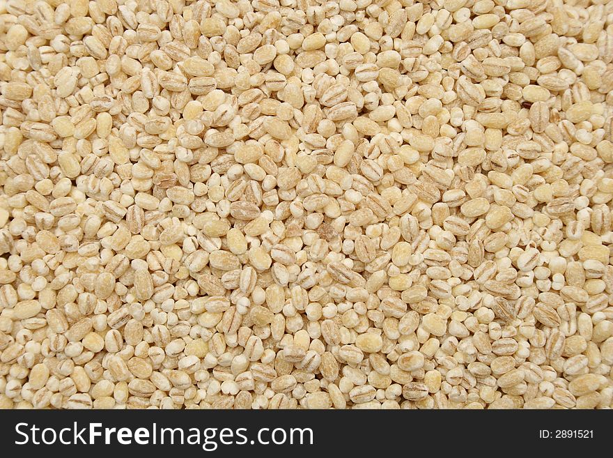 Grains of raw barley in a sack. Grains of raw barley in a sack.
