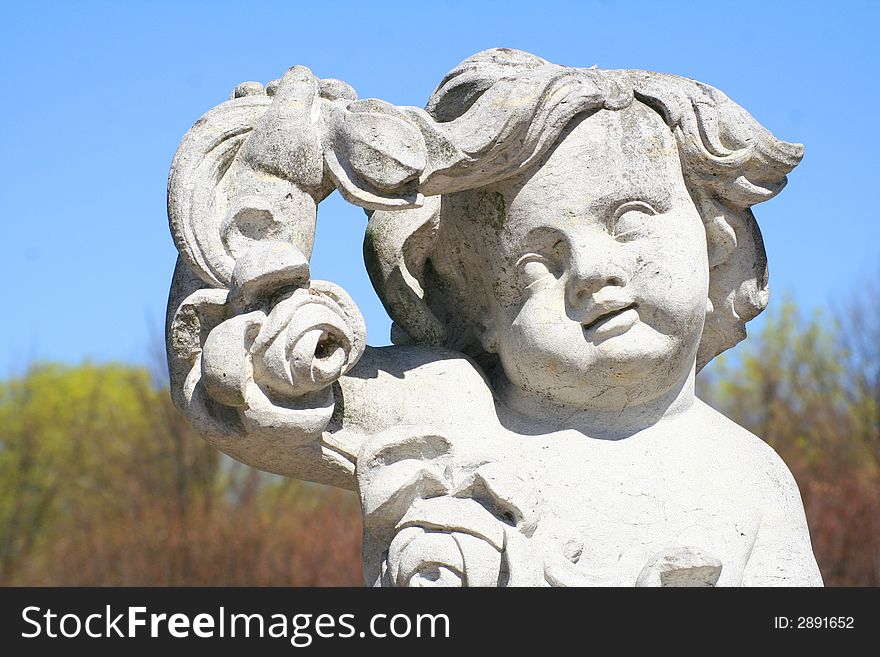Sculpture of a fat angel