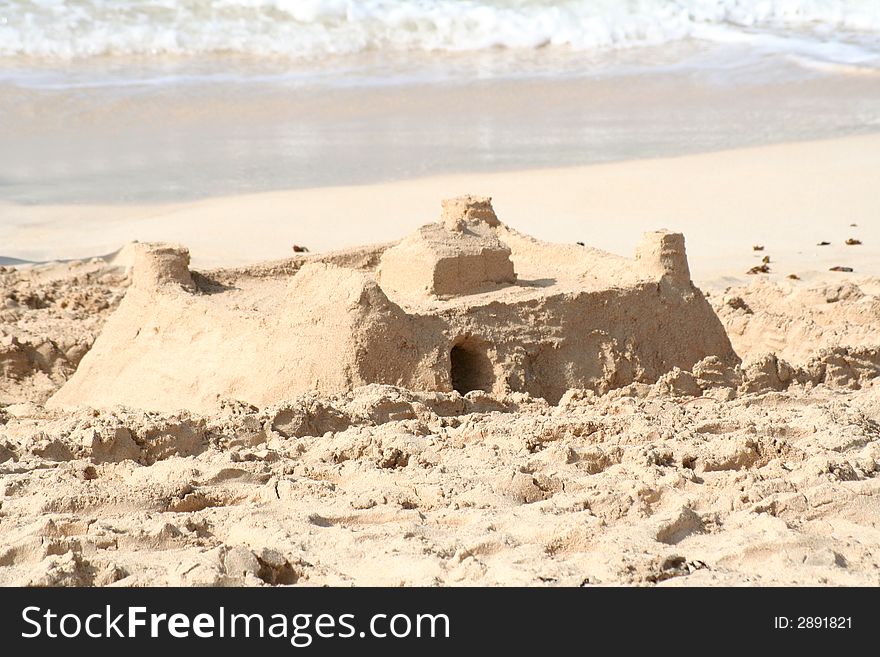 A castle of sand on the beach