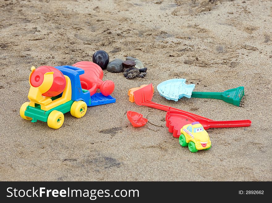 Summer fun with beach toys