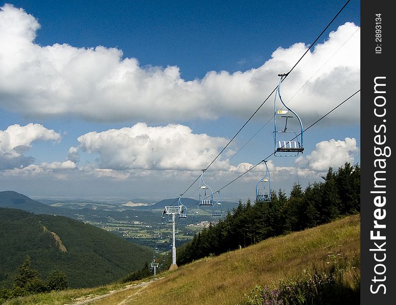 Chair lift in a Landscape