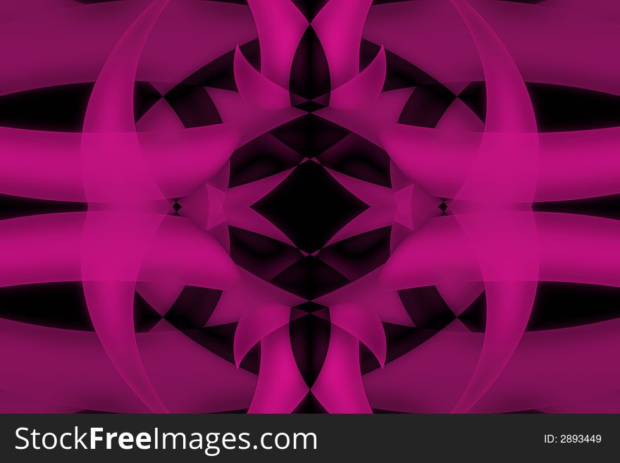 Translucent Pink Tusks Form a Pattern in an Abstract Illustration. Translucent Pink Tusks Form a Pattern in an Abstract Illustration.