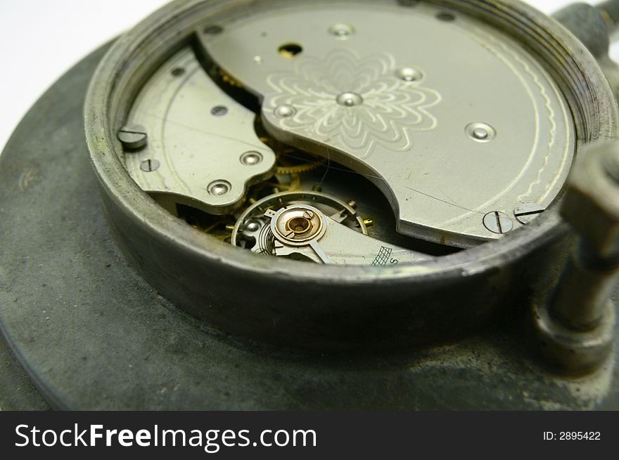 A macro image of clock gears. A macro image of clock gears.