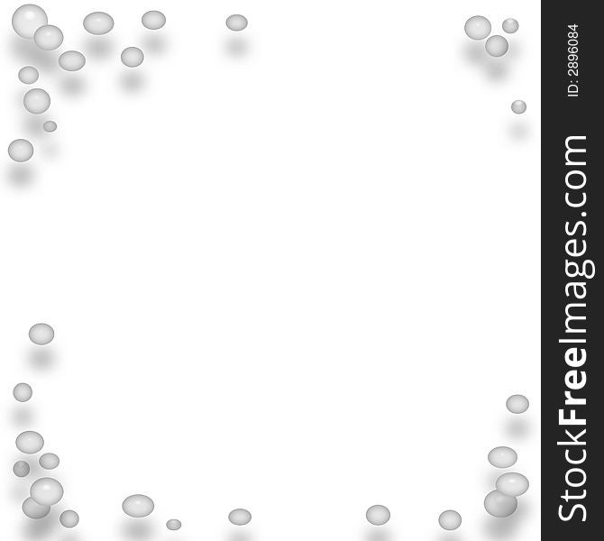 Bubbles frame white note paper or poster. Bubbles frame white note paper or poster