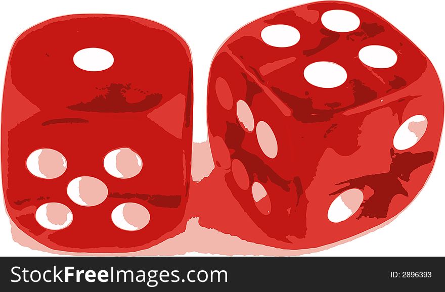 2 dice showing 1 and 4