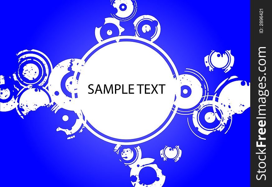 Blue Splatter Design emement with copyspace (Vector Image). Blue Splatter Design emement with copyspace (Vector Image)