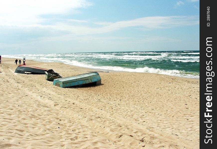 Boats by the Baltic sea. Boats by the Baltic sea