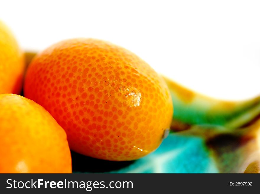 Delicious fresh citrus fruit on a plate