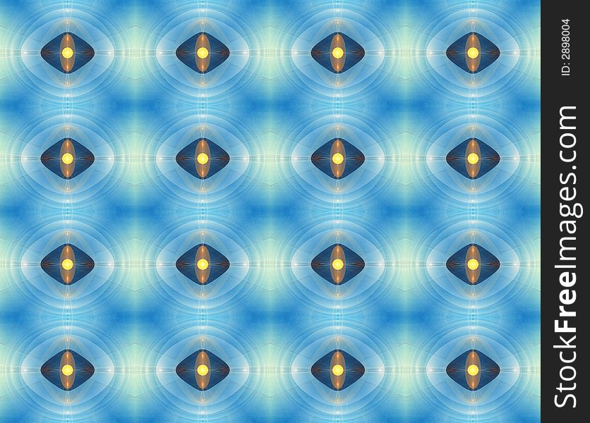 Blue diamond and oval design for Seamless Pattern or Background