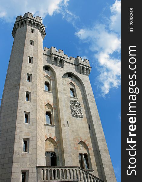 Facade of a medieval castle in Spain. Facade of a medieval castle in Spain