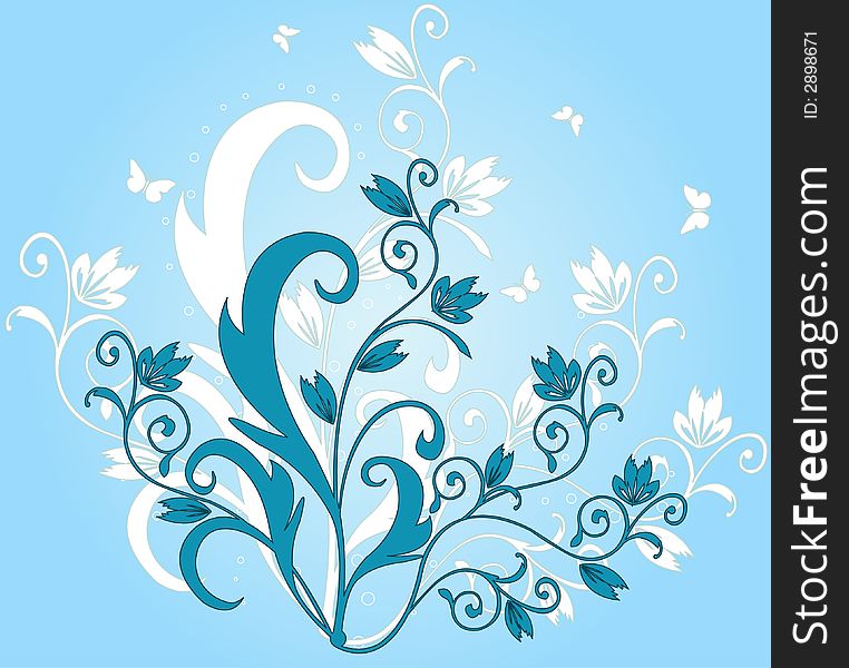 Abstract Art Floral Vector
