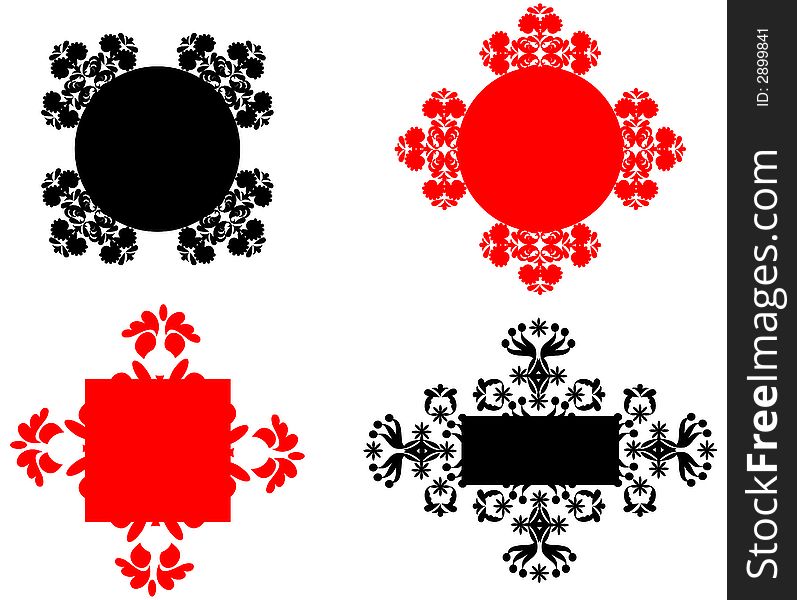 Black And Red  Design Elements