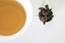 Cup Of Chinese Tea With Dry Tea Leaves Isolated On White Background Royalty Free Stock Image Cup Of Chinese Tea With Dry Tea Leaves Isolated On White Background Royalty Free Stock Image