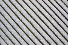 Snow On The Roof Of A Hut Royalty Free Stock Photos