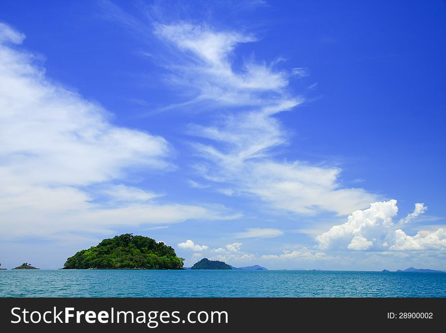 Clear water of sea and blue sky in south of Thailand. Clear water of sea and blue sky in south of Thailand.