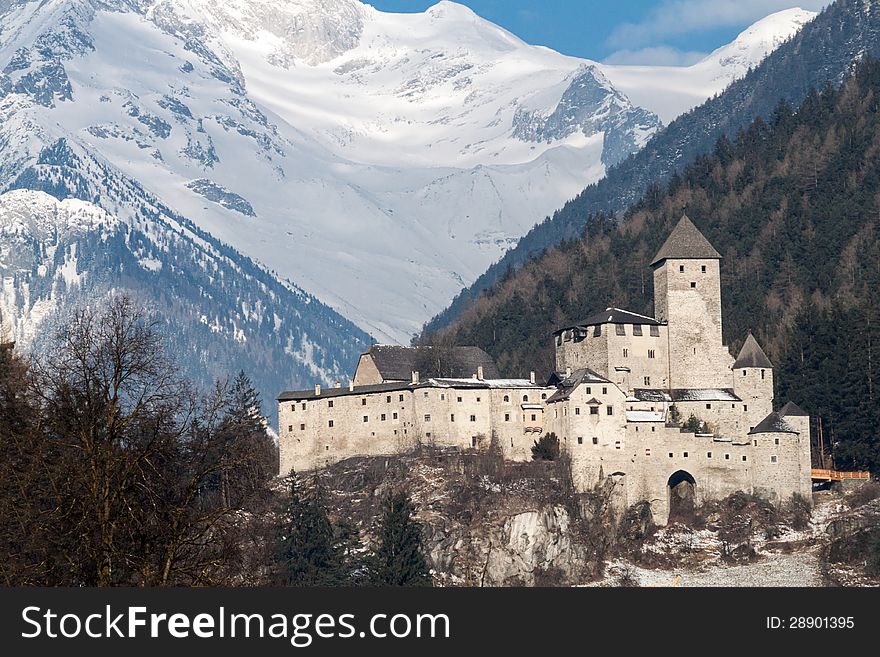 Castle on the alps in campo tures. Castle on the alps in campo tures