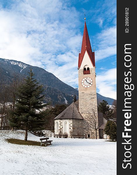 Church With A Bell Tower On The River Ahr