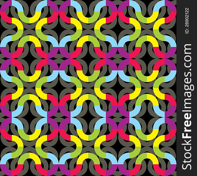 Vector seamless background with abstract color weave