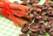 Cinnamon Sticks And Coffee Beans Royalty Free Stock Photo Cinnamon Sticks And Coffee Beans Royalty Free Stock Photo