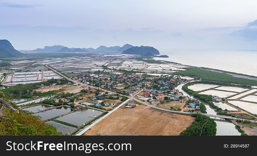 Landscape viewpoint at Khao Daeng ,Sam Roi Yod national park,Prachuapkhirik han province Thailand