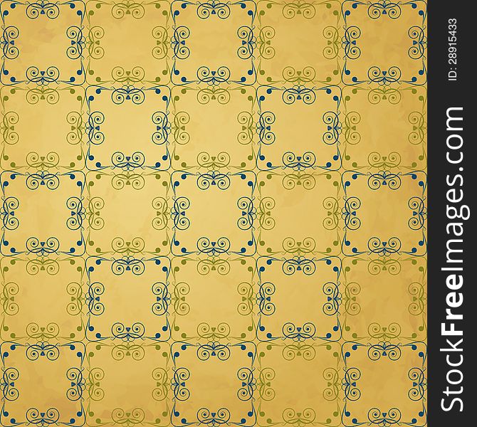 New retro style pattern with floral ornament can use like vintage background. New retro style pattern with floral ornament can use like vintage background
