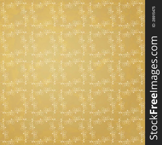 New vintage style seamless pattern with golden decorative elements can use like background. New vintage style seamless pattern with golden decorative elements can use like background