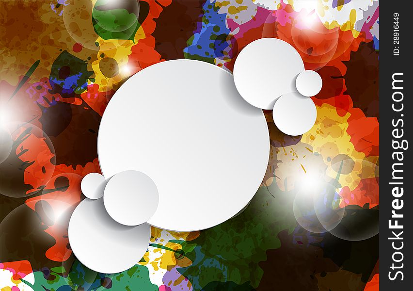 Paint wallpaper with bubbles for your text as stickers.