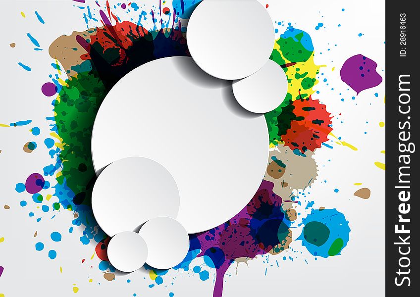 Paint wallpaper with bubbles for your text as stickers.