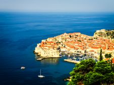 Dubrovnik Old Town View With The Harbour Stock Images
