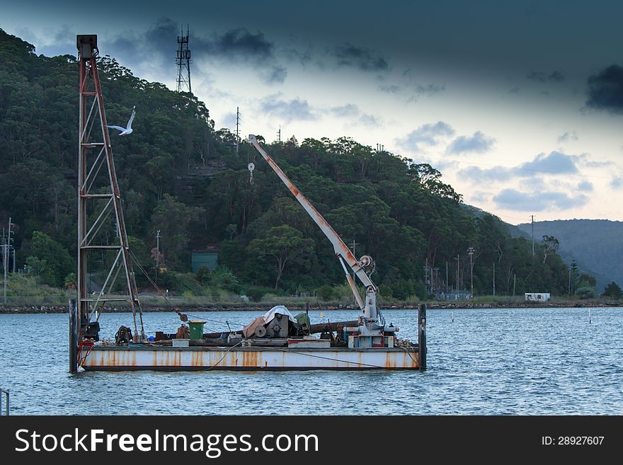 An old salvage ship in parsley bay , Brooklyn , nsw , Australia