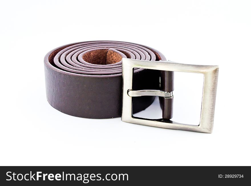Brown Belt On Isolates Background