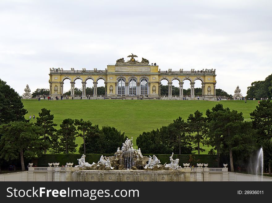 The Gloriette in the Schonbrunn Palace Garden, Vienna, Austria