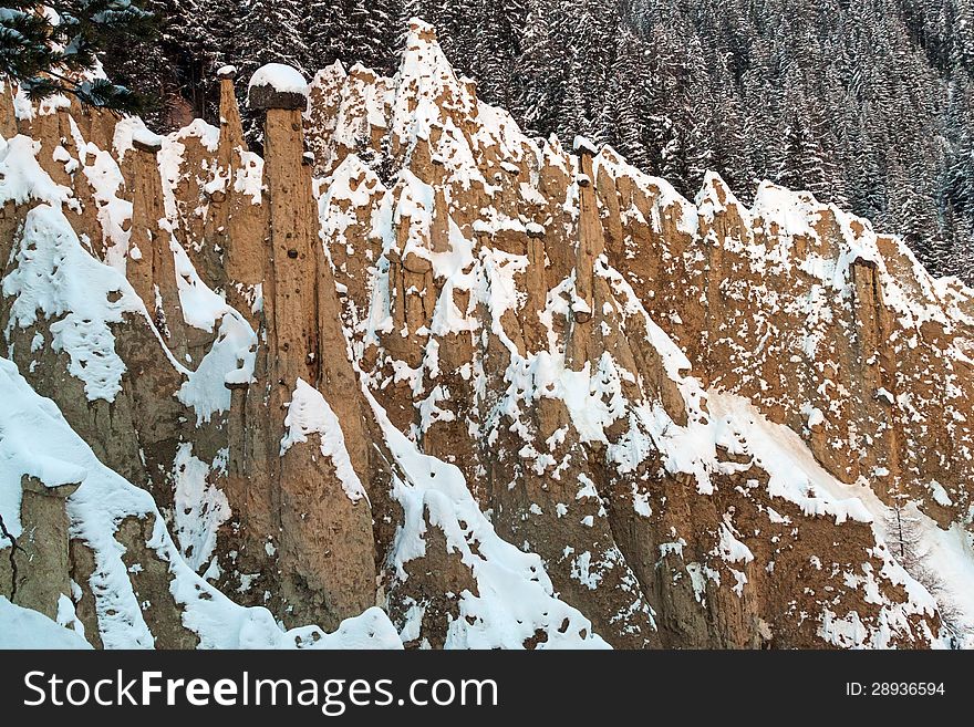 The pyramids of Plata, South Tyrol, Italy. The pyramids of Plata, South Tyrol, Italy.