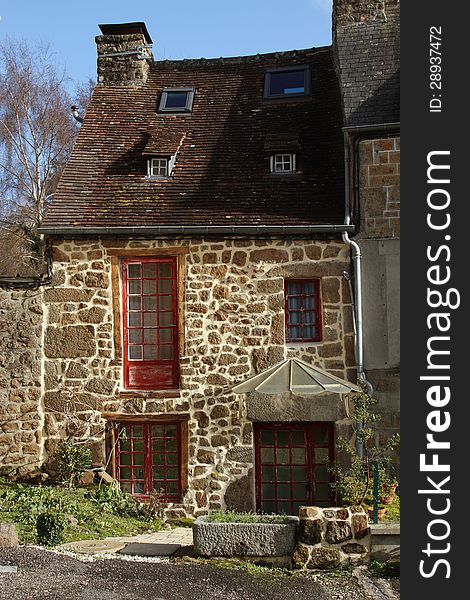 Typical Historic stone house in Northern France. Typical Historic stone house in Northern France