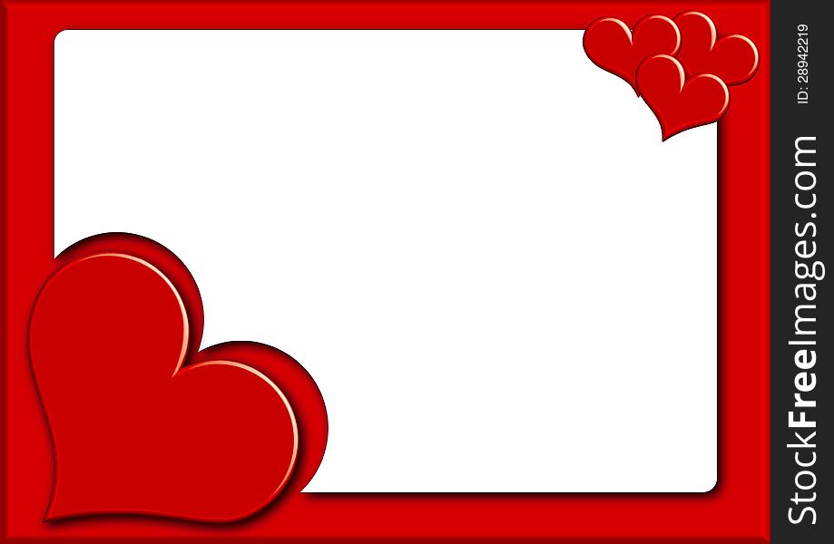 Valentine photoframe with small hearts. Valentine photoframe with small hearts